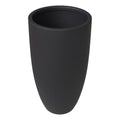 Crete Series Poly Stone Planter in Black 9.5 Dia, 15.7 High