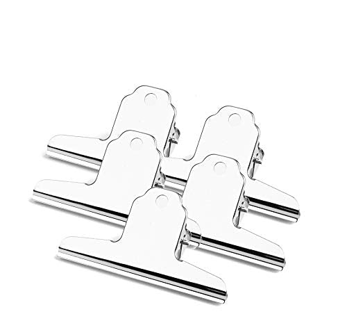 4 Inch Large Bulldog Clip, 10 Pack Stainless Steel File Money Binder Clips, Clamps, Metal Food Bag Paper Clips For Home Office S