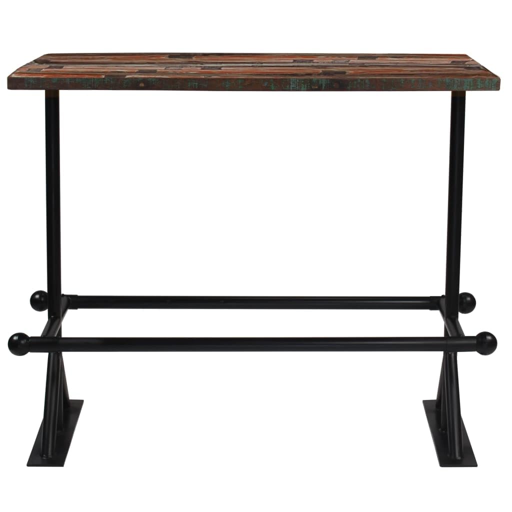 vidaXL Bar Table Solid Reclaimed Wood Multicolor 59.1&quot;x27.6&quot;x42.1&quot;