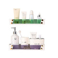 STOIQE Shower Caddy Wall Mount with Towel Bar, Adhesive Bathroom Shelf Storage Organizer No Drilling Shower Shelf Kitchen Storag