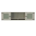 72" Mirella Glass Door Wall Mount Hutch