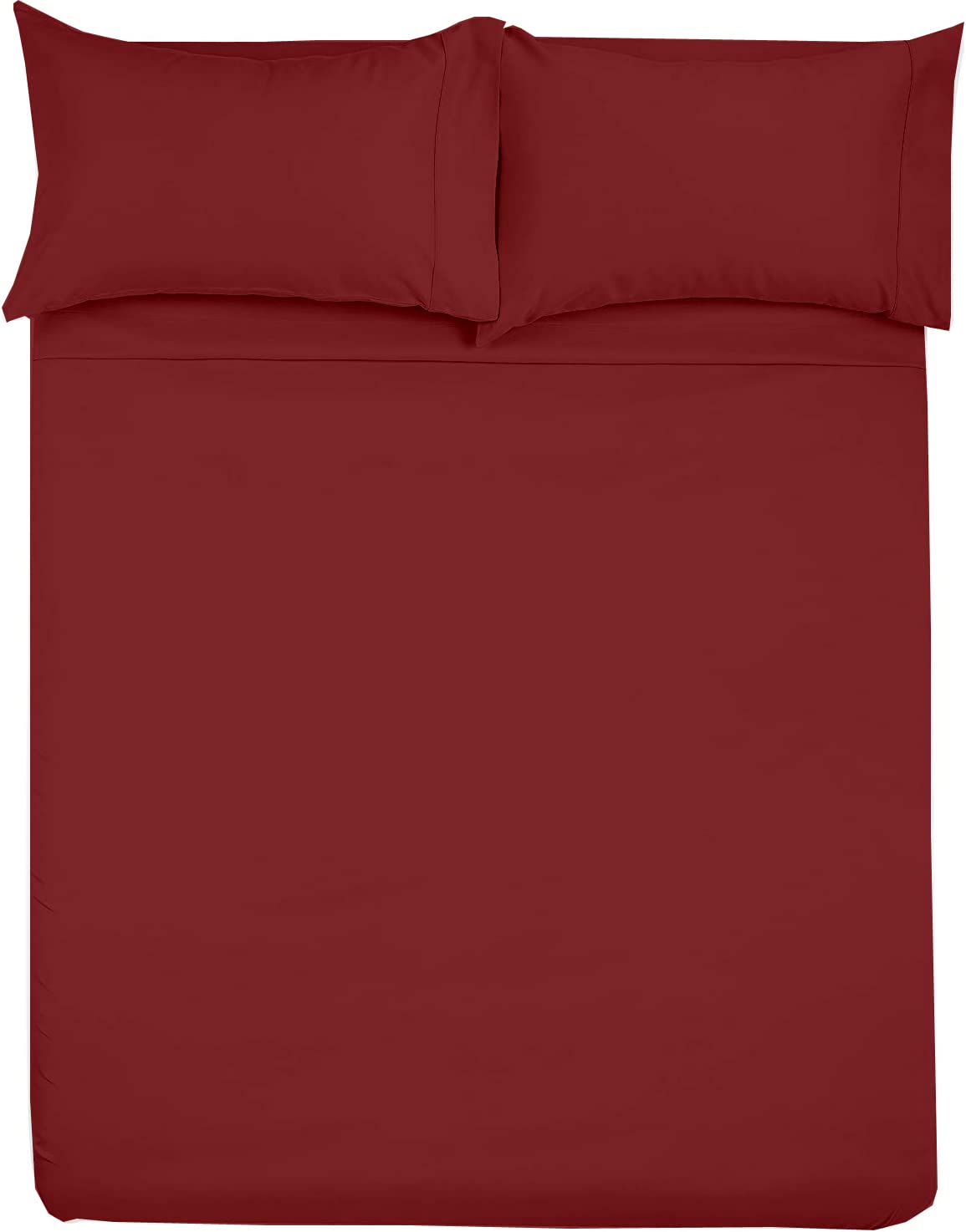 Microfiber Rv Sheet Sets, 48X75 3/4 Full Bunk, Burgundy Solid, Bed Sheets For Campers, Rv'S & Travel Trailers Easy Fit Mattress