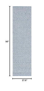 Safavieh Courtyard Collection 2'3' X 8' Grey/Blue Cy8235 Indoor/ Outdoor Patio Backyard Mudroom Runner Rug