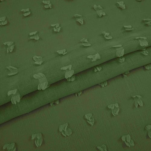 Koufall Dark Green Curtains 63 Inch Length For Living Room,Sheer Curtains For Bedroom 63 Inches Long,Olive Green