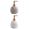 SNAPPSY 2Pcs Ceramic Soap Dispenser Reusable for Shower Khaki White