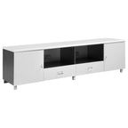 Coaster Home Furnishings 700910 TV Console, White/Gunmetal