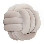 Knot Pillow Ball Round Cushion Pillows, Children Room Decoration Plush Toys Calming Stress Relief Toy (Light Gray,11in/28cm)