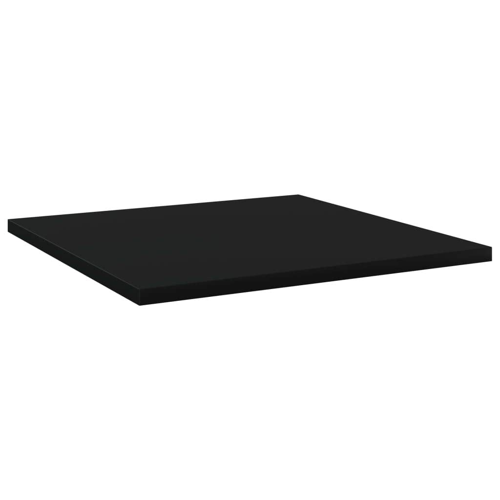 vidaXL Modern Black Bookshelf Boards in Engineered Wood, Easy-to-Clean and Install, 8 pc Set, 15.7&quot;x15.7&quot;x0.6&quot;. Ideal for Additional Storage.