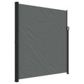 vidaXL - Retractable Side Awning Sun Shade Privacy Screen Anthracite 86.6" x 236.2" UV Resistant Polyester for Patio Balcony Garden