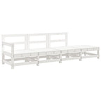 vidaXL Patio Lounge Set - Outdoor Garden Furniture 4 Piece White Pine Wood Slatted Design - Garden, Terrace, Patio Lounger Set