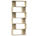 vidaXL Book Cabinet/Room Divider Sonoma Oak 31.5x9.4x75.6 Chipboard