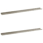 Furniking Wall Shelves 2 pcs Concrete Gray 45.3"x3.5"x1.2"