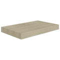 vidaXL Floating Wall Shelf - Oak Color, Honeycomb MDF and Metal Frame, 15.7 x 9.1 x 1.5 - Versatile, Easy Assembly, Wall Display