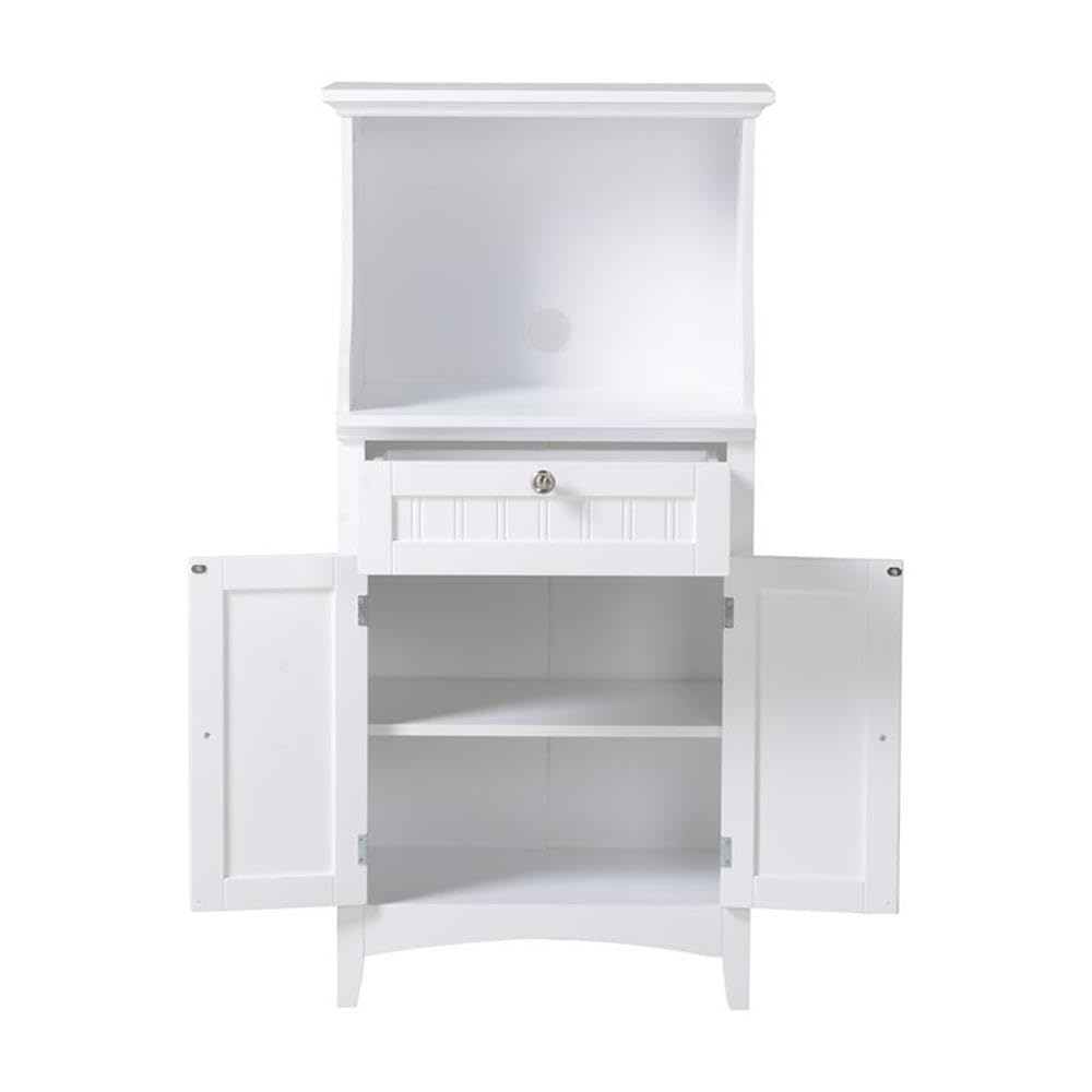 American Furniture Classics OS Home and Office Microwave/Coffee Maker Utility Cabinet Kitchen cart, White
