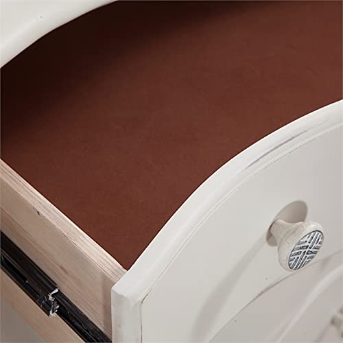 American Woodcrafters Rodanthe Dove White Wood 8-Drawer Dresser