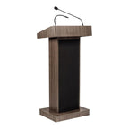 Oklahoma Sound Orator Series 40W Modern Wood Lecter in Ribbonwood Brown