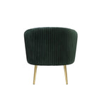 Acme Sigurd Velvet Upholstered Accent Chair in Gold and Green