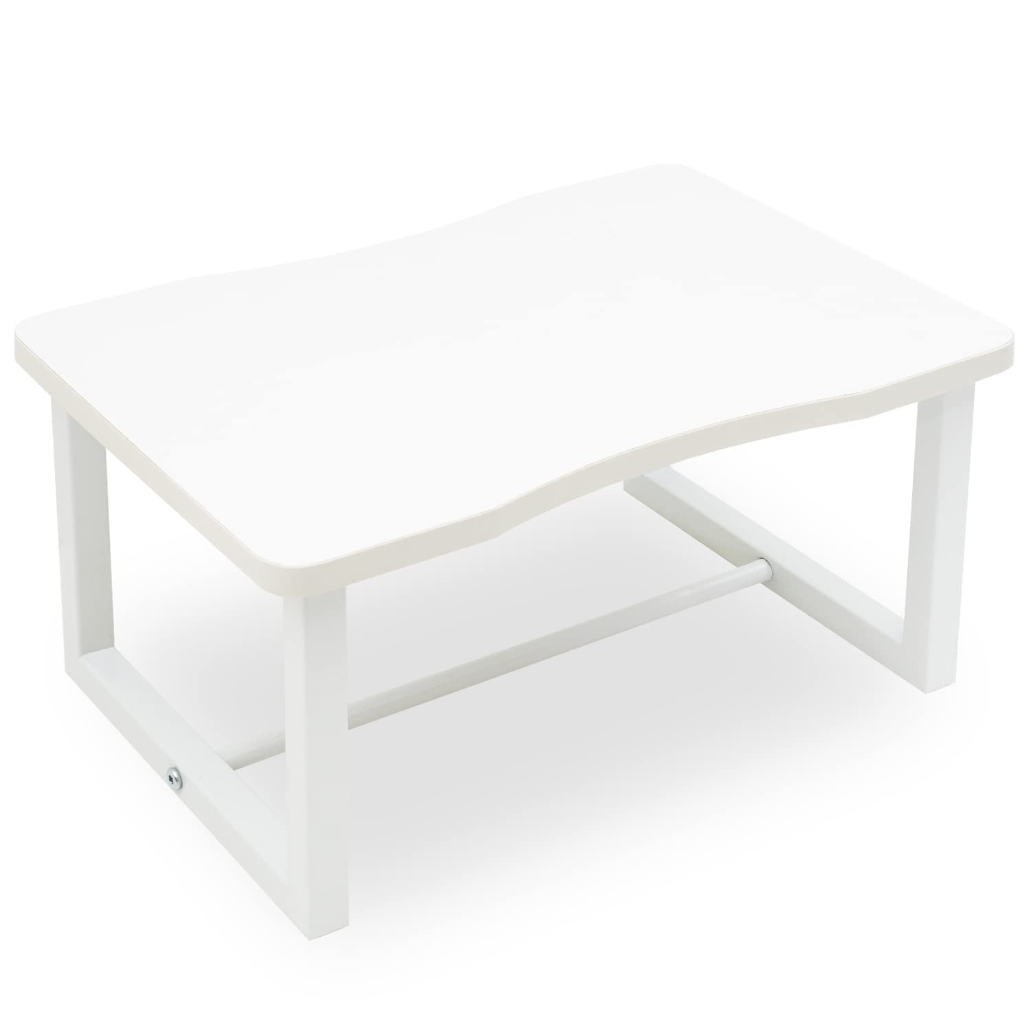 Itsst Wooden Step Stool with 500 Pounds, Wide Bed Step Stool for Adults,Wood White Step Stool&Stable Solid Metal Frame for Kitch