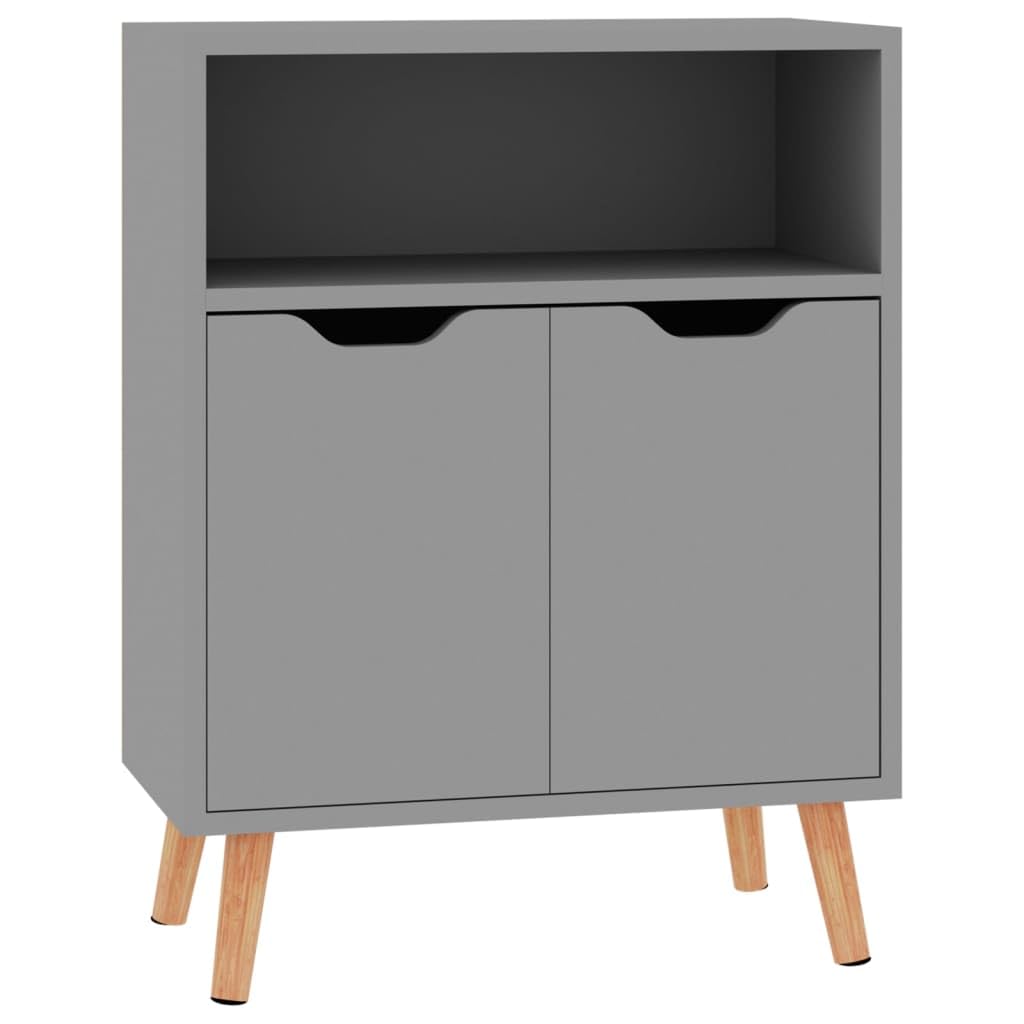 vidaXL Sideboard Gray 23.6&quot;x11.8&quot;x28.3&quot; Chipboard
