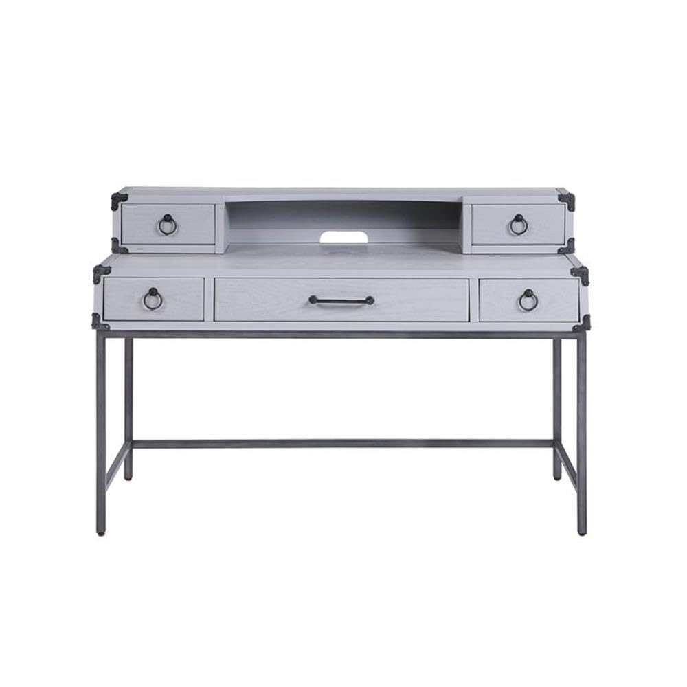 Acme Orchest 3-Drawer WoodenDesk Table in Gray