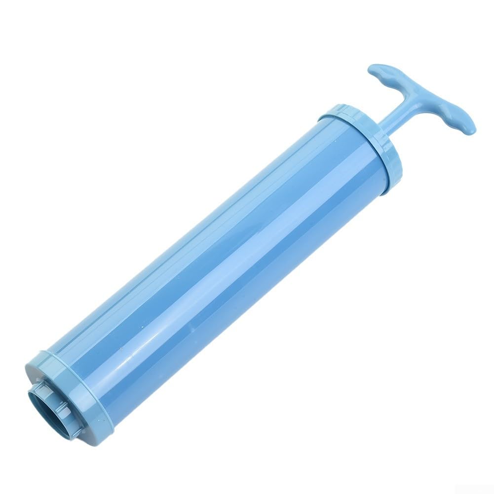 Hosrivae Vacuum Pump Storage Bags, Blue Suction Extractor Space Saving Clothes Compression, Portable Hand Pump Wardrobe Organiza