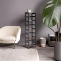Ergode Timeless Espresso Shelving Unit with Small Storage Basket - 4-Tier Design