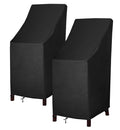 Mavincher Stackable Patio Chair Covers, High Back Outdoor Chair Covers, 600D Heavy Duty Waterproof Lawn Outside Barstool Furnitu