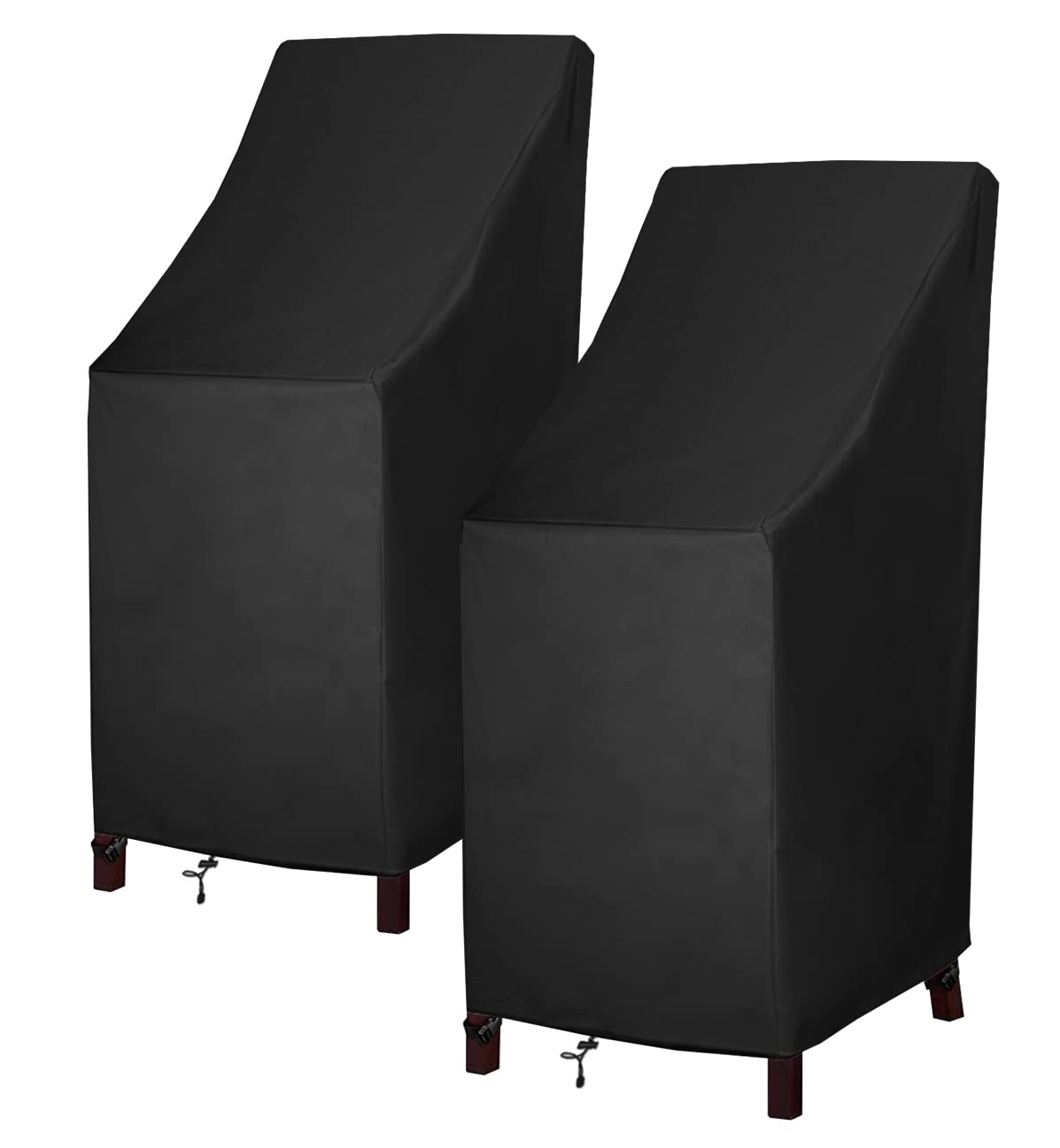 Mavincher Stackable Patio Chair Covers, High Back Outdoor Chair Covers, 600D Heavy Duty Waterproof Lawn Outside Barstool Furnitu