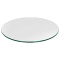 Dulles Glass 60 Round Glass Table Top - Tempered- 3/8 Thick - Pencil Polished Glass