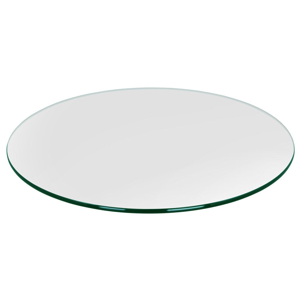 Dulles Glass 60 Round Glass Table Top - Tempered- 3/8 Thick - Pencil Polished Glass