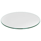 Dulles Glass 24' Round Glass Table Top - Tempered- 3/8' Thick - Pencil Polished Glass