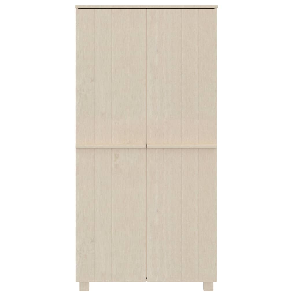 vidaXL Wardrobe Honey Brown 35&quot;x19.7&quot;x70.9&quot; Solid Wood Pine