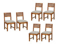 Khudiwal Sheesham Wood Dining Chairs Set Of 6 For Dining Room Furniture || Solid Wood Chairs Set With Cushion For Living Room Ho
