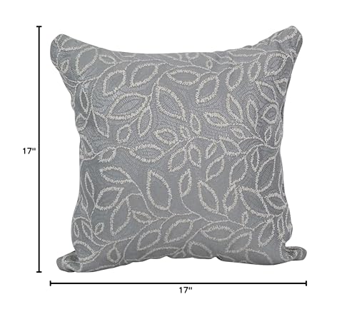 Blazing Needles Square Polyester Jacquard Throw Pillow, 17&quot;, Florian Greyst