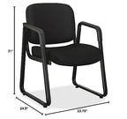 Lorell Fabric Guest Chair, Black