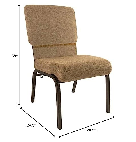 Flash Furniture Advantage Mixed Tan Church Chair 20.5 In. Wide