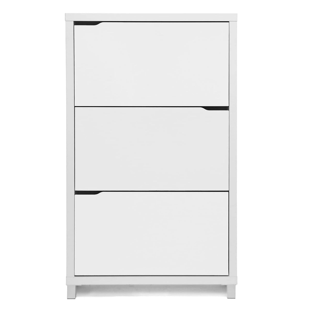 Baxton Studio Simms 3-Door Shoe Storage Cabinet, White (99-4514-HiT)