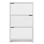 Baxton Studio Simms 3-Door Shoe Storage Cabinet, White (99-4514-HiT)
