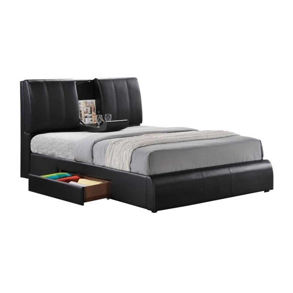 Acme Kofi King Bed with Storage in Black