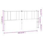 vidaXL Headboard, Bed Headboard with Metal Frame for Double Bed, Bed Header with Steel Back Support for Bedroom Furniture, Black 76"