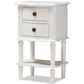 Baxton Studio Audrey Country Cottage Farmhouse 2-Drawer Nightstand