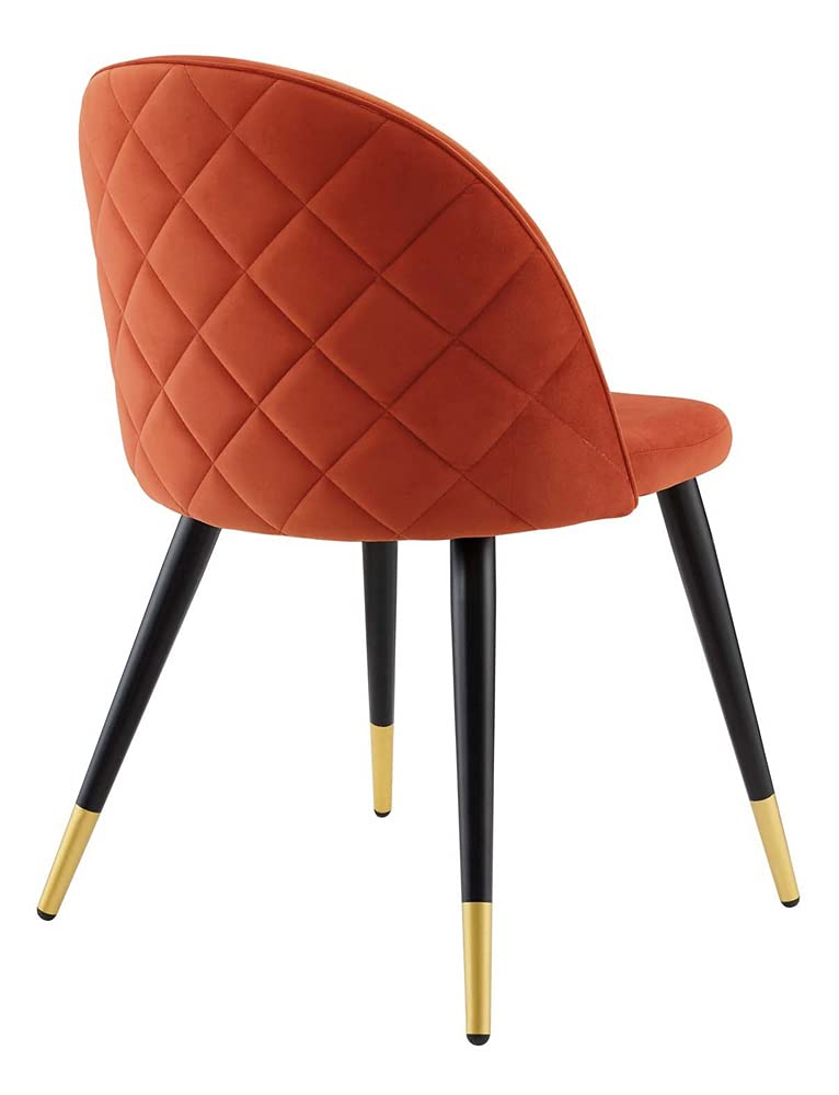Modway Cordial Performance Velvet Accent Set of 2, Dining Chair, Orange