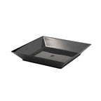 3.9 X 3.9 Inch Party Plates, 20 Disposable Appetizer Plates - Elegant, Square, Black Plastic Serving Plates, Durable, For Weddin