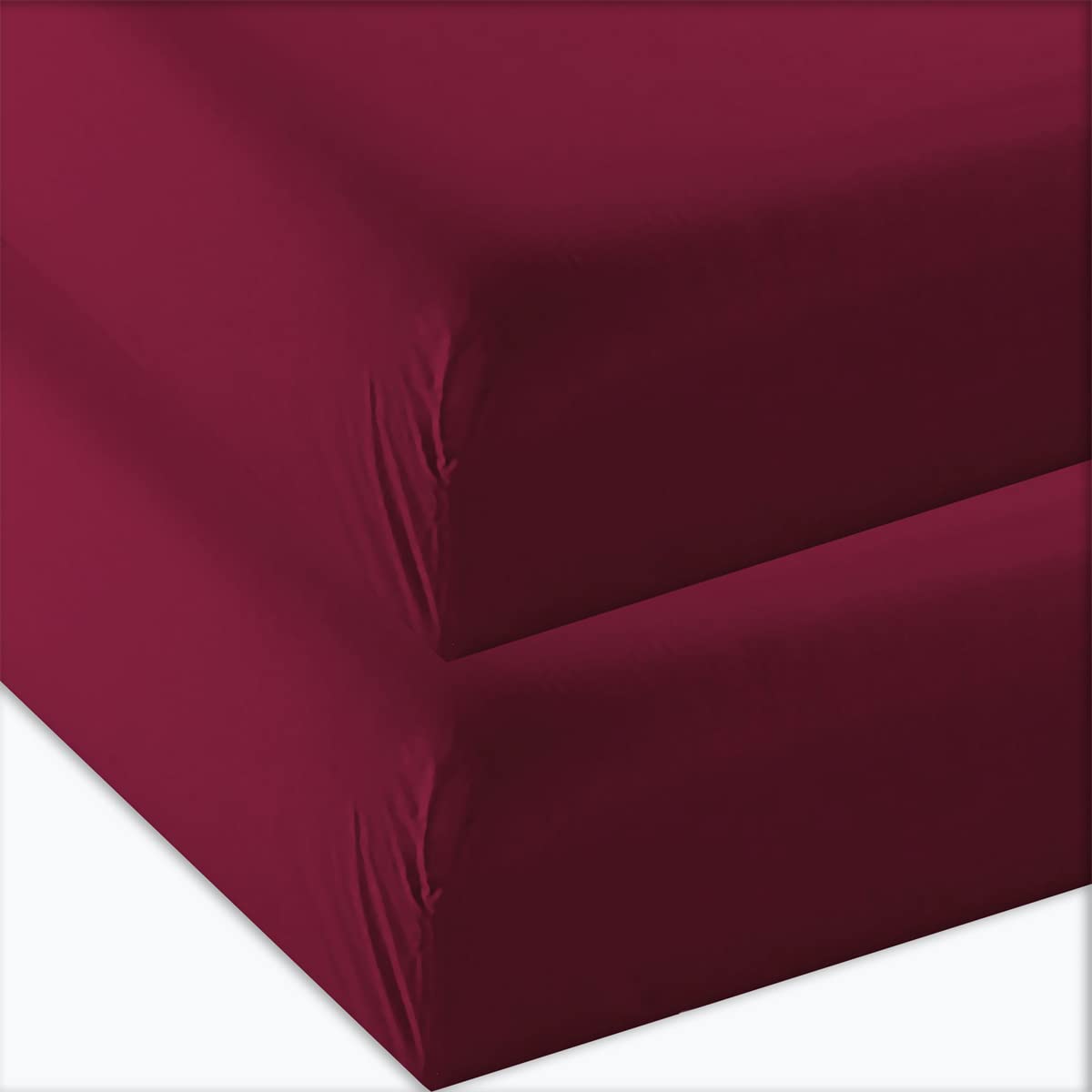 4U'Life 2-Pack Fitted Sheets,Prime 1800 Series, Ultra Soft & Comfortable, Double Brushed Microfiber (Cardinal Red, 2-Pack King)