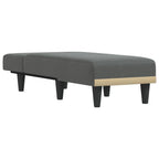 vidaXL Modern Reclining Chaise Longue in Dark Gray – Fabric Upholstery with Sturdy Plywood Frame for Living Room/Bedroom, Adjustable Positions, Comfortable Foam-Fill Bed