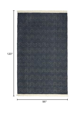 Kosas Home Miller Area Rug, Bedroom, Kitchen Living Room, 8' X 10', Navy
