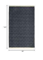 Kosas Home Miller Area Rug, Bedroom, Kitchen Living Room, 8' X 10', Navy