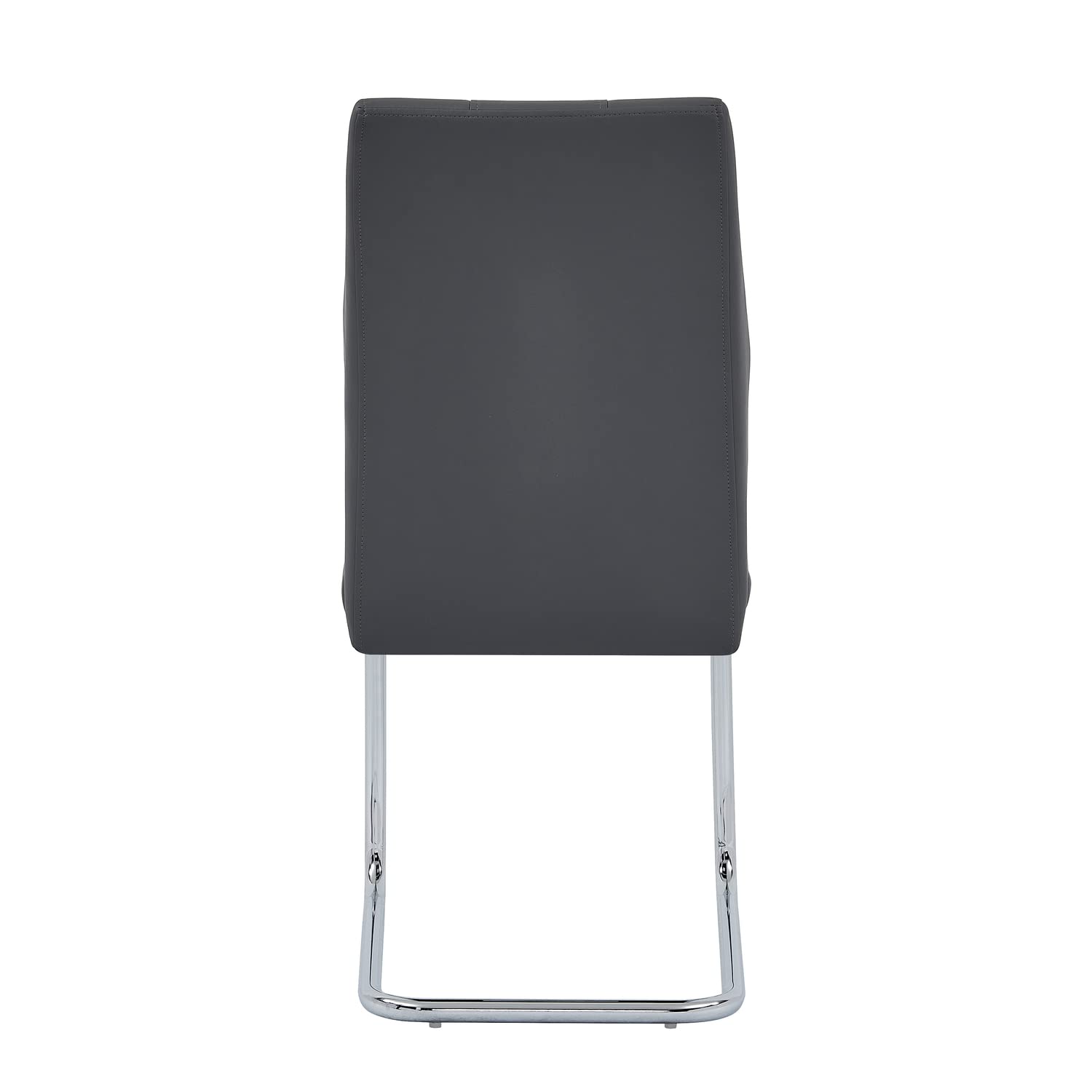 Best Master Furniture Upholstered Contemporary Faux Leather Side Chairs (Set of 2) Grey