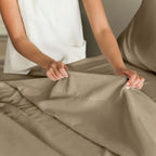 Extra Deep Pocket King Sheets - 4 Piece Breathable & Cooling Bed Sheets - Hotel Luxury Bed Sheet Set - Soft, Wrinkle Free & Comfy - Easily Fits Extra Deep Mattresses - Deep Pocket Cream Sheets Set