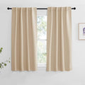 Nicetown Window Treatment Curtains Room Darkening Drapes - (Biscotti Beige Color) 34 Width X 54 Drop Each Panel, 2 Panels Set, Curtains And Draperies For Kitchen